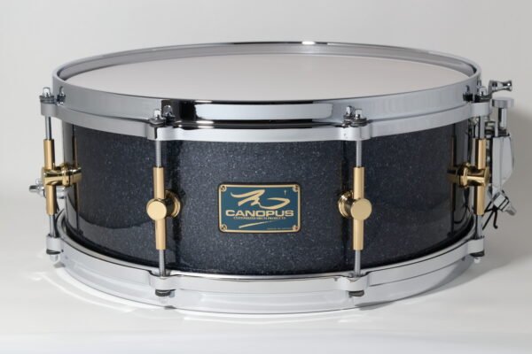 Canopus 'The Maple' 8ply Snare Drum 14x5.5 Black Sparkle