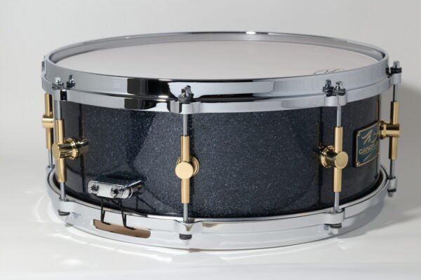 Canopus 'The Maple' 8ply Snare Drum 14x5.5 Black Sparkle - Image 3