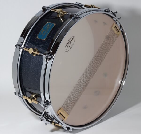Canopus 'The Maple' 8ply Snare Drum 14x5.5 Black Sparkle - Image 5