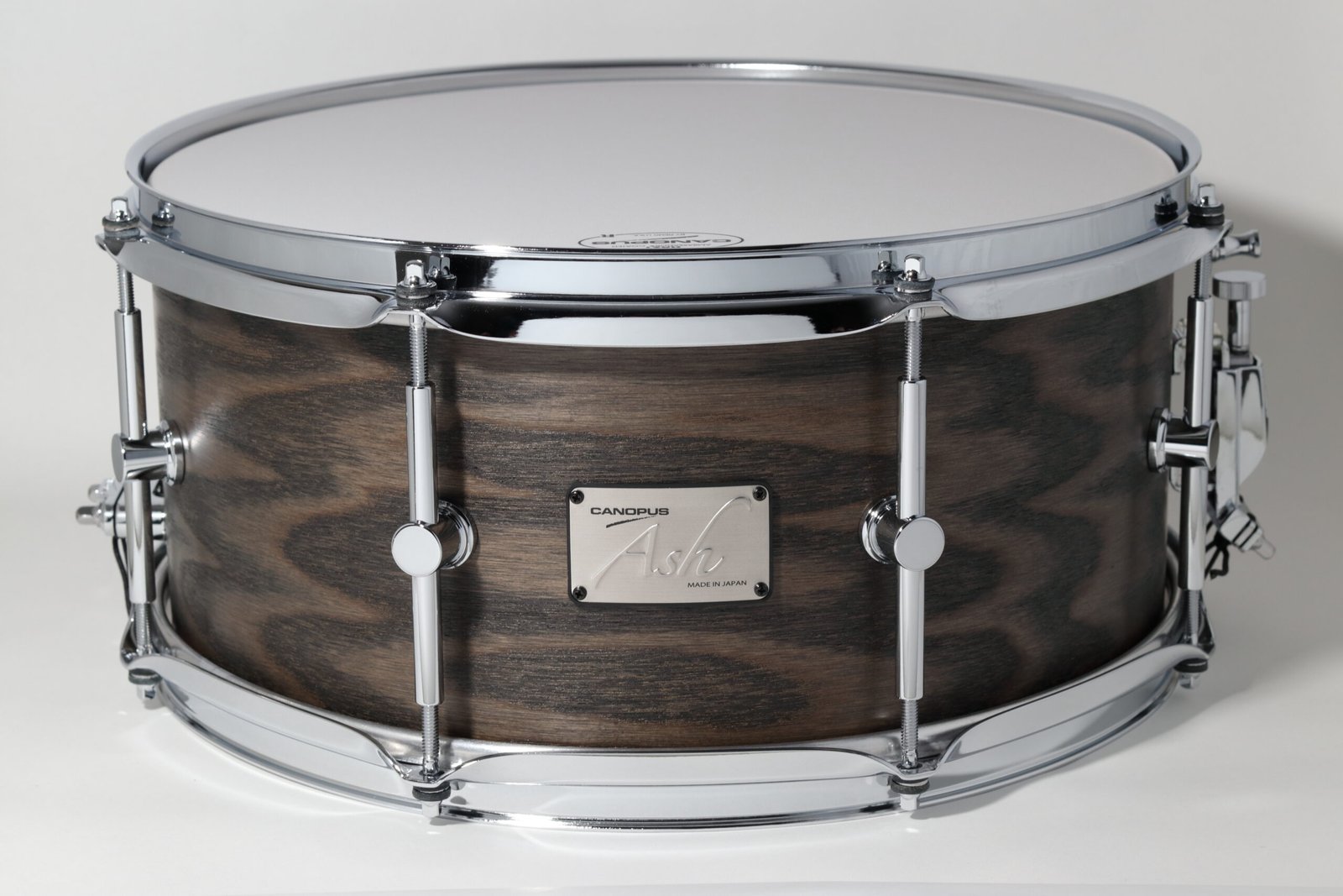 Canopus Ash 7ply Snare Drum 14x6.5 Blackish Oil
