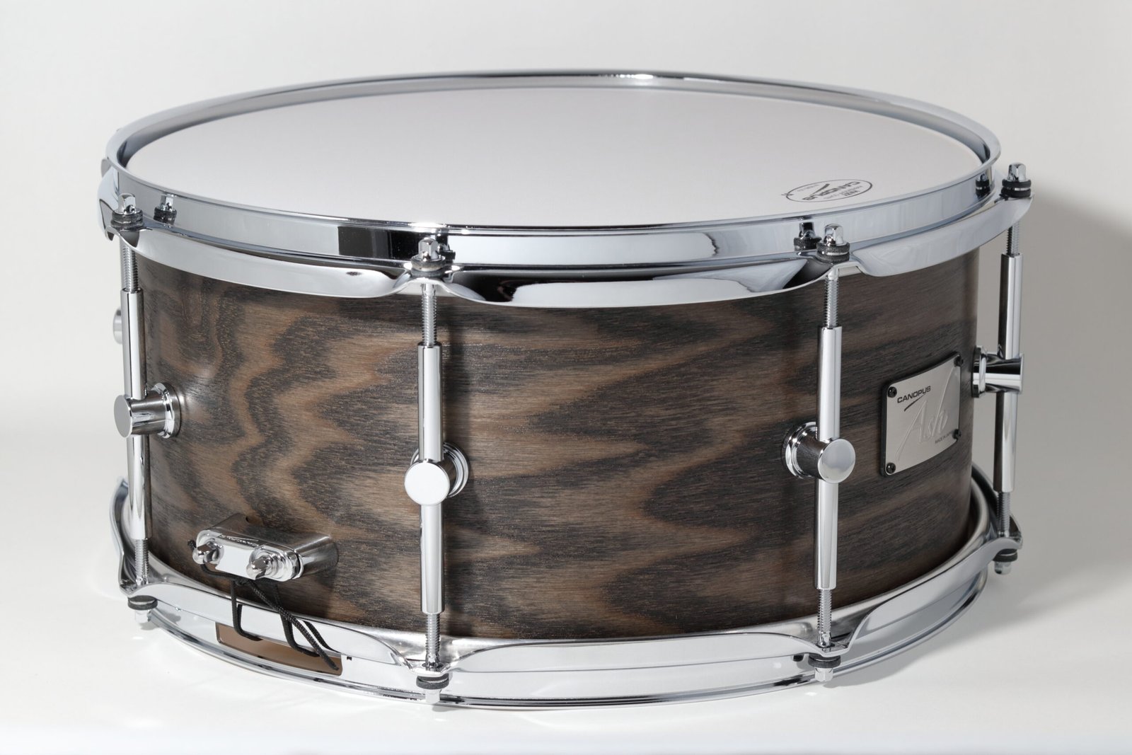 Canopus Ash 7ply Snare Drum 14x6.5 Blackish Oil - Image 2