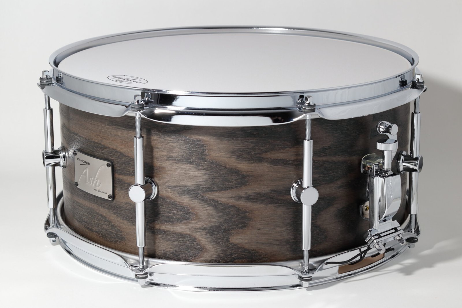 Canopus Ash 7ply Snare Drum 14x6.5 Blackish Oil - Image 3