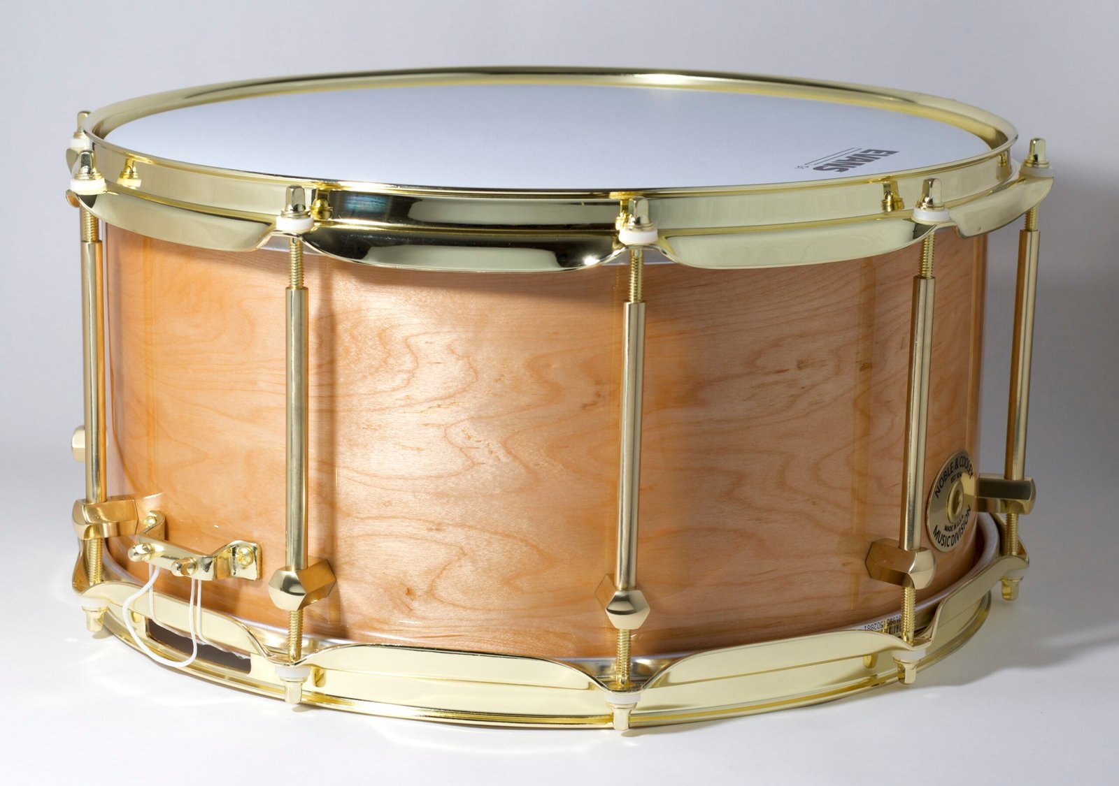 Noble & Cooley Solid Shell Classic Maple Snare Drum 14x7  Natural High Gloss - Image 2
