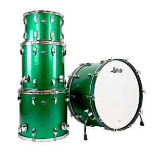 Ludwig Classic Maple Zep Plus 4pc Shell Pack-Green Sparkle