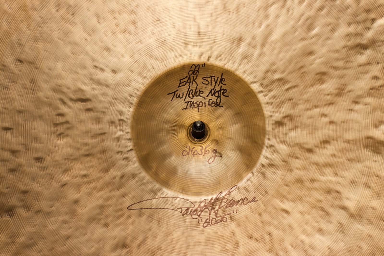 Royal Cymbals 22" Cymbal Craftsman Early K (Tony Williams NYC '89 Inspired) Ride - 2636g - Image 3