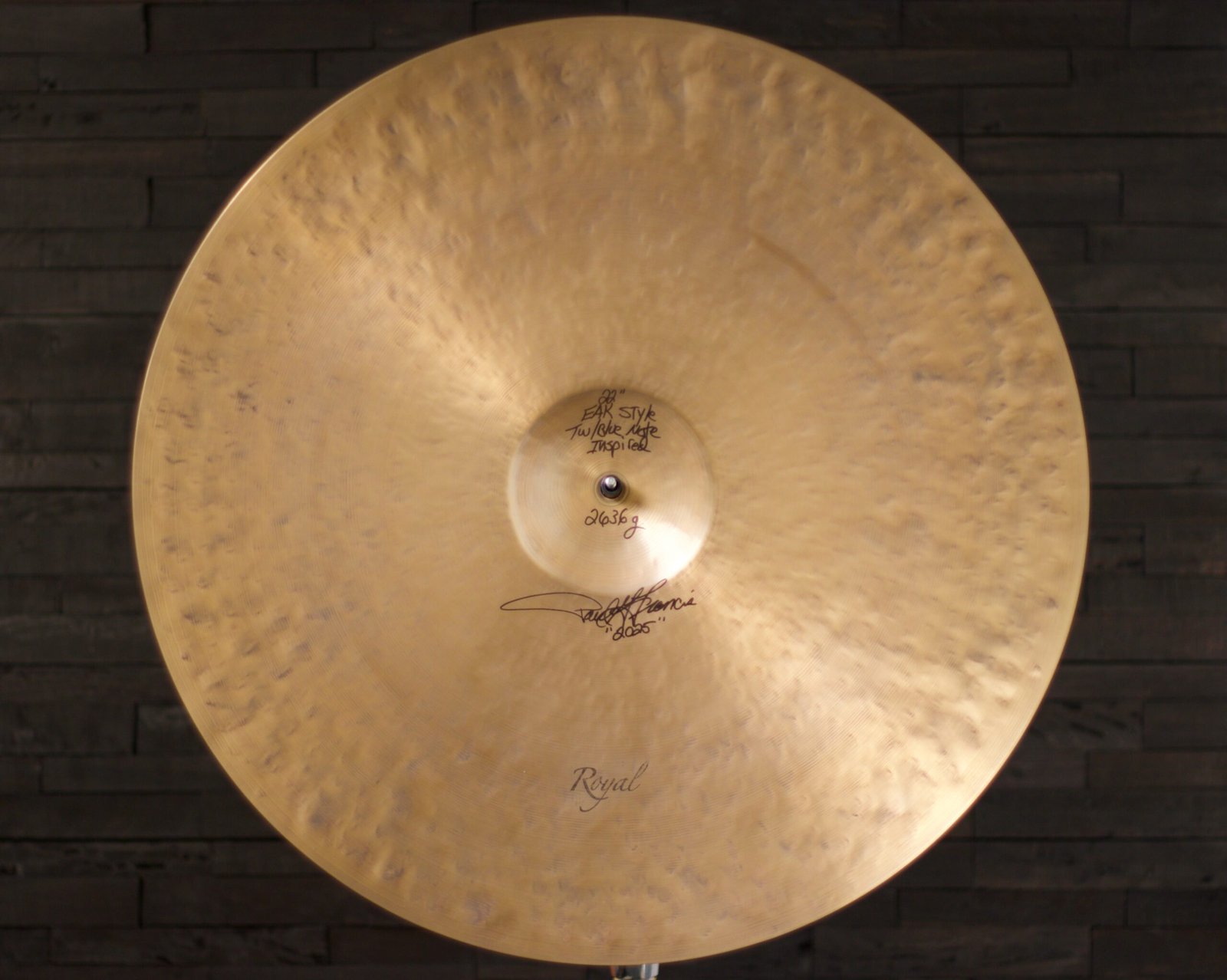 Royal Cymbals 22" Cymbal Craftsman Early K (Tony Williams NYC '89 Inspired) Ride - 2636g - Image 2