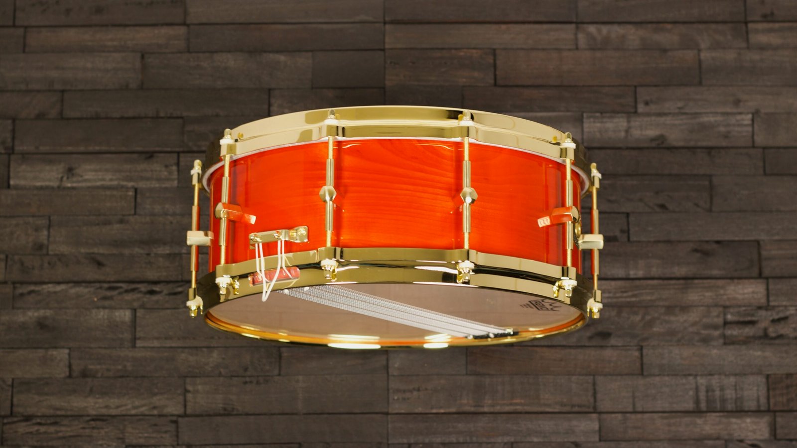 Noble & Cooley Solid Shell Classic Maple Snare Drum 14X5.5 Translucent Red Gloss - Image 2